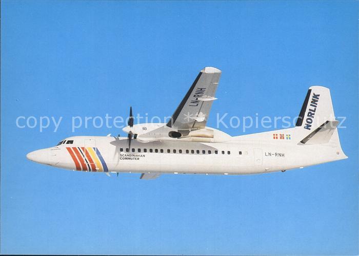 Flugzeuge Zivil SAS Scandinavian Commuter Fokker 50 LN-RNH