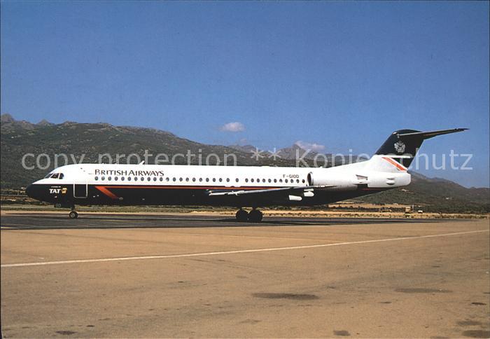 Flugzeuge Zivil TAT-British Airways Fokker F-100 F-GIOD