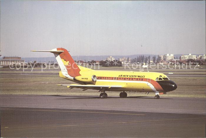 Flugzeuge Zivil Air New South Wales Fokker F-28 Fellowship 1000