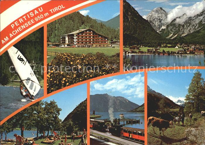 Pertisau Achensee Hotel Restaurant Rieser Sportcenter Strand Dampflokomotive Kue