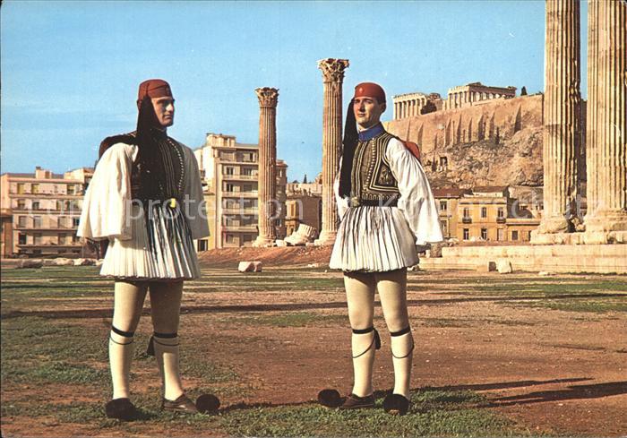 Athen Griechenland Evzonen der Koeniglichen Wache Leibgarde