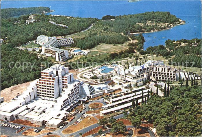 Porec Hotelanlagen Kueste Fliegeraufnahme