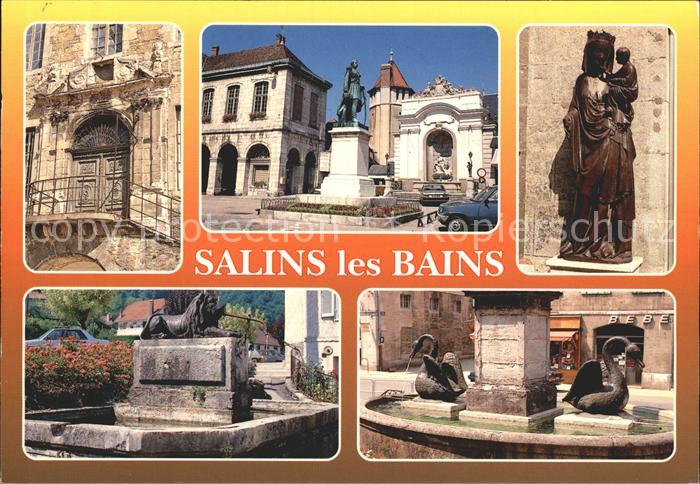 Salins-les-Bains Chapelle des Jesuites Place des Allies Vierge Noire Fontaine du