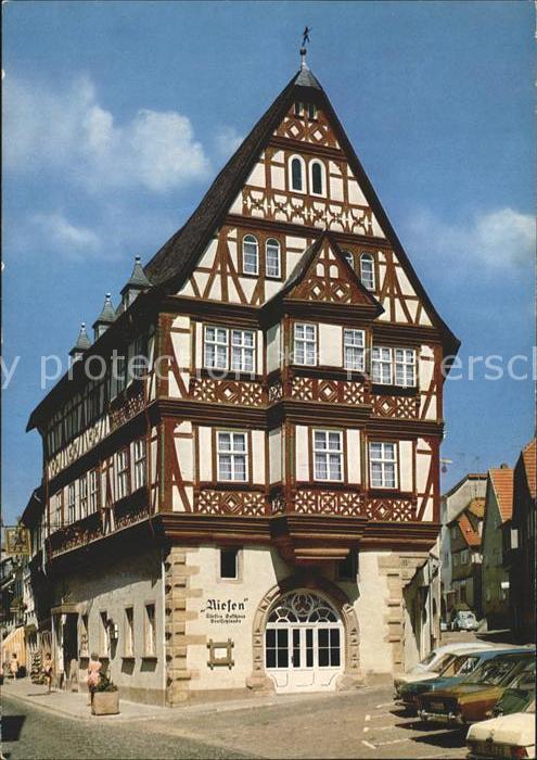 Miltenberg Main Hotel Riesen aeltestes Gasthaus Deutschlands 12. Jhdt. Fachwerk