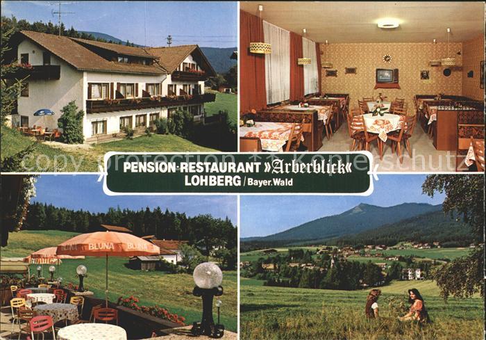 Lohberg Lam Pension Restaurant Arberblick Terrasse Panorama Bayerischer Wald