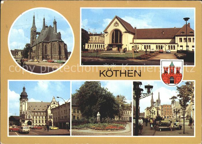 Koethen Anhalt Markt St Jakobskirche Bahnhof Rathaus Johann Sebastian Bach Geden