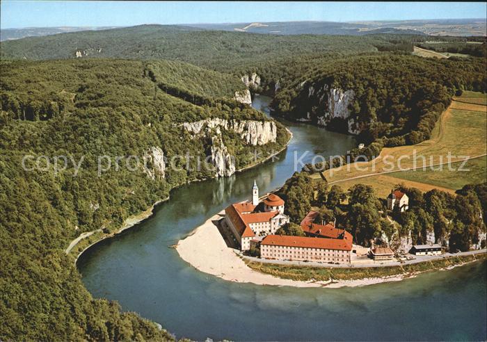 Weltenburg Kelheim Kloster Donau Fliegeraufnahme