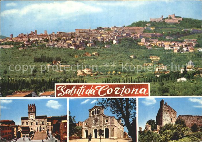 Cortona Gesamtansicht Kirche Burgruine