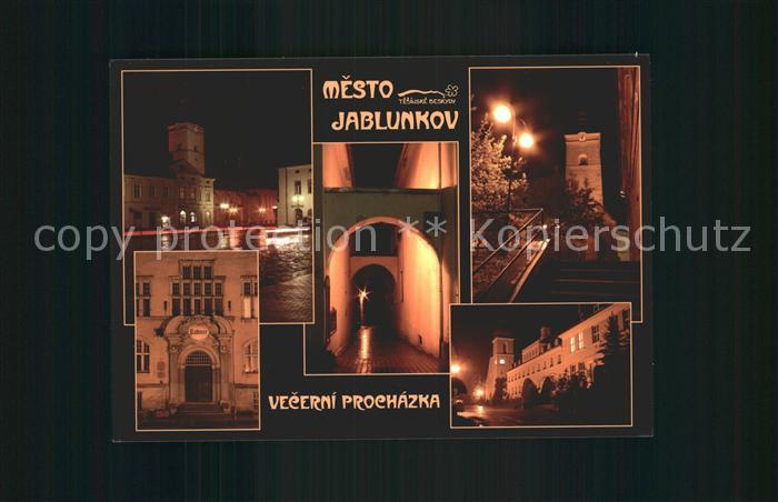 Jablunkov Jablunkau Vecerni Prochazka Marianske namesti radnice ulicka kostel kl