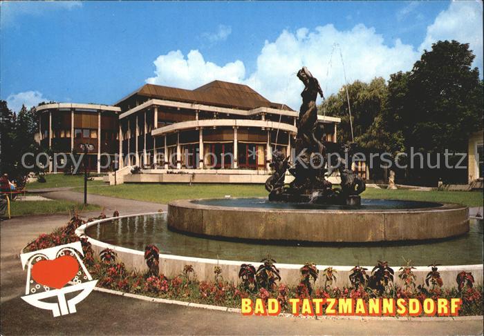 Bad Tatzmannsdorf Burgenland Kurplatz mit Kurmittelhaus Brunnen Skulptur