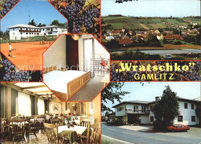 Gamlitz Ortsansicht mit Gasthof Wratschko Tennisplatz