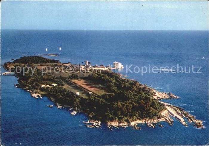 Ile Saint Honorat Alpes Maritimes Abbaye de Notre Dame de Lerins vue aeri
