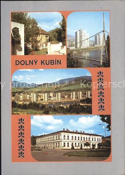 Dolny Kubin Orava Gebaeude Hochhaus Siedlung Bueste Gedenkstein