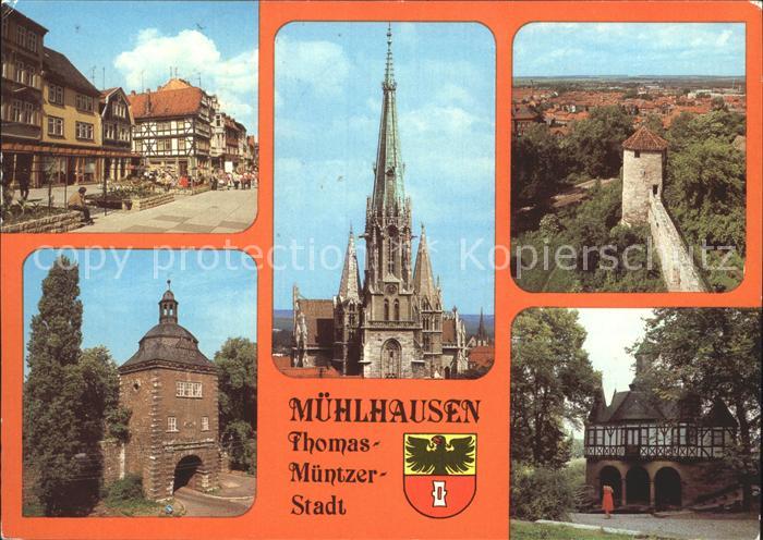 Muehlhausen Thueringen Steinweg Marienkirche Stadtmauer Frauentor Popperoder Que