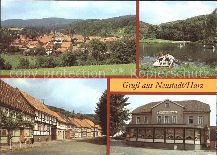 Neustadt Harz uebersicht Gondelteich Bodestrasse FDGB Gaststaette Ratskeller