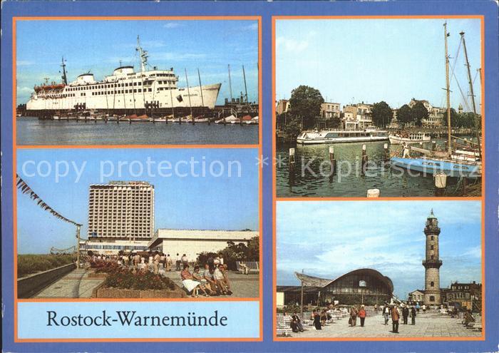 Warnemuende Ostseebad Faehrschiff Warnemuende Hotel Neptun Alter Strom Leuchttur