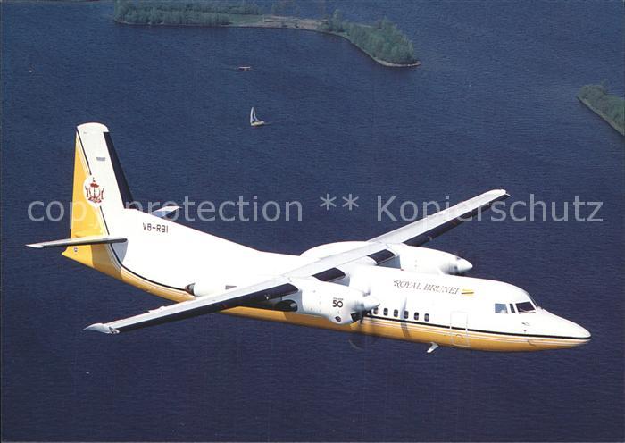 Flugzeuge Zivil Royal Brunei Airlines Fokker 50 V8-RBI c/n 20280