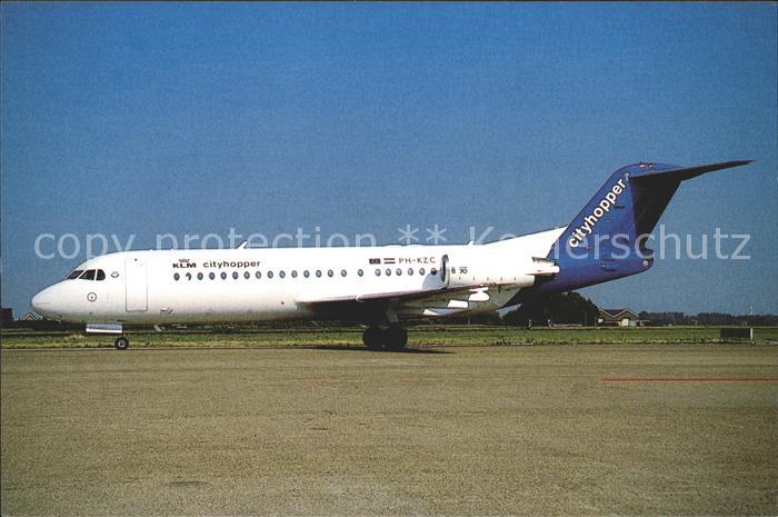 Flugzeuge Zivil KLM Cityhopper Fokker 70 PH-KZC