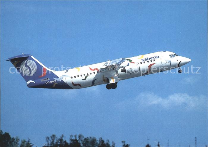 Flugzeuge Zivil Sabena Avro 146-RJ100 OO-DWD cn E3324