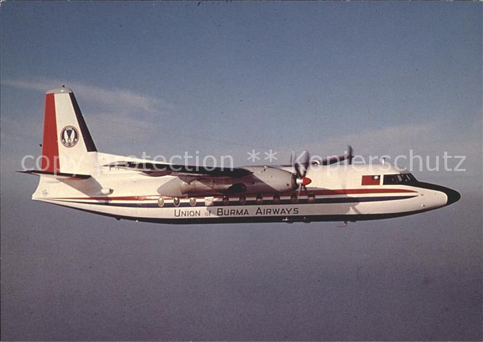 Flugzeuge Zivil Union of Burma Airways Fokker F-27 Mk200 PH-FFA
