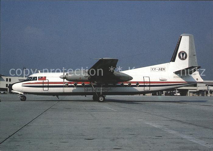 Flugzeuge Zivil Burma Airways XY-AEN  Fokker F-27-600 C/N 10476