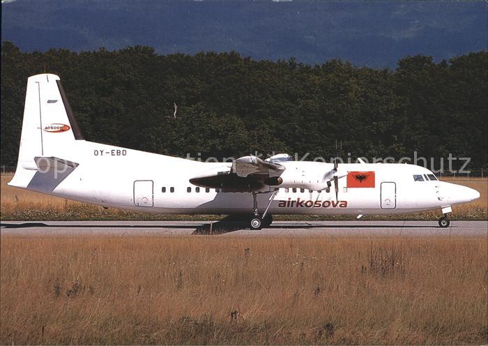 Flugzeuge Zivil Air Kosova Fokker 50 OY-EBD c/n 20119