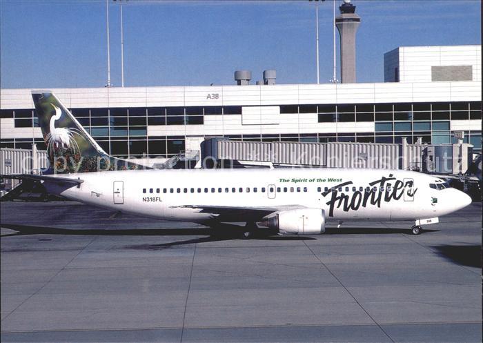 Flugzeuge Zivil Frontier Airlines White Heron-Tail Boei