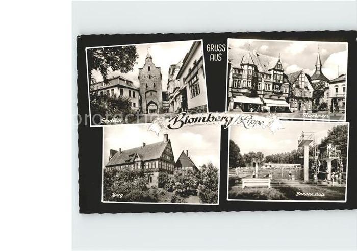 Blomberg Lippe Marktplatz Stadttor Burg Bedeanstalt