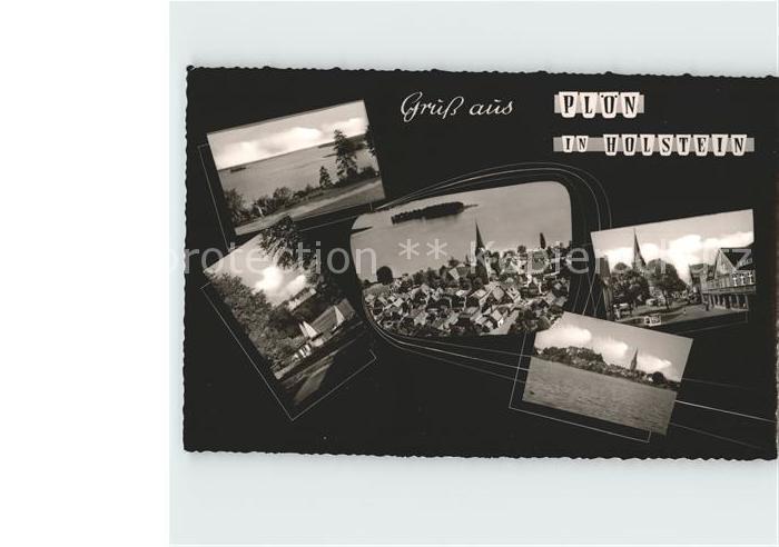 Ploen See Kirche Segelboot Fliegeraufnahme