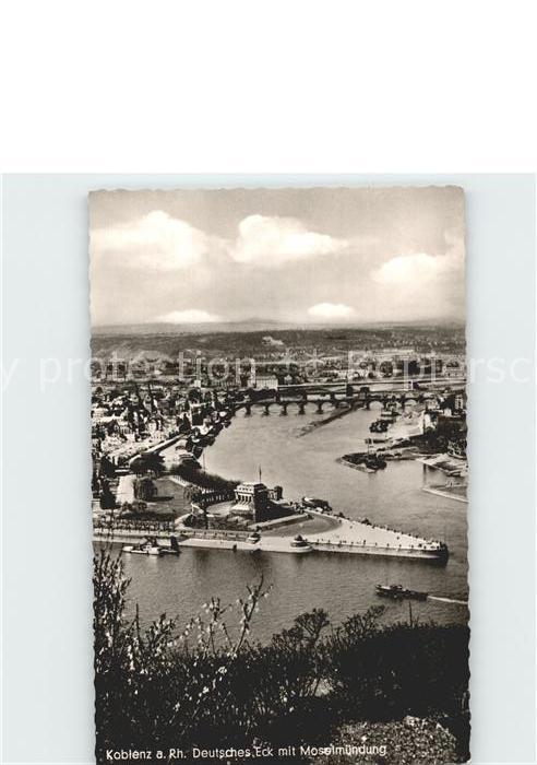 Koblenz Rhein Deutsches Eck Moselmuendung