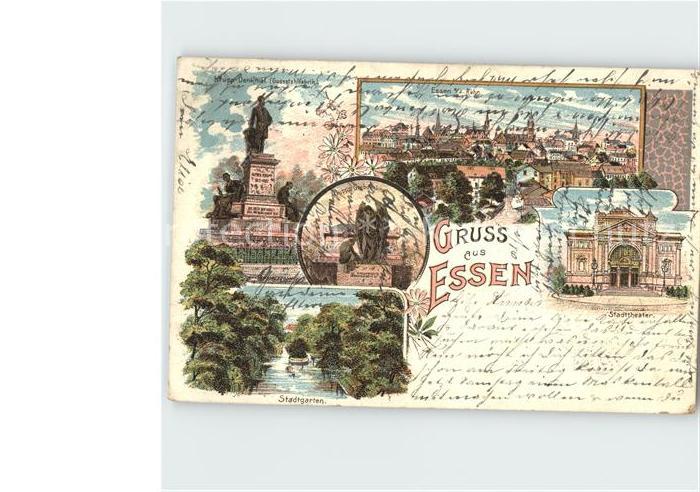 Essen Ruhr Krupp-Denkmal Stadtgarten Stadttheater