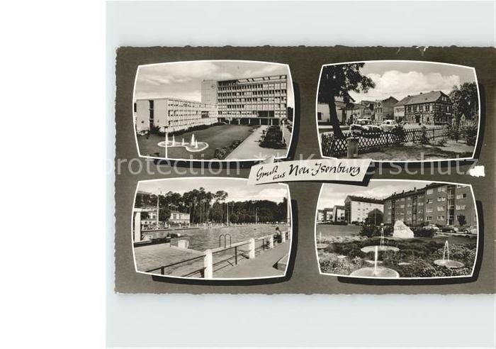 Neu-Isenburg Schwimmbad Brunnen Gebaeude