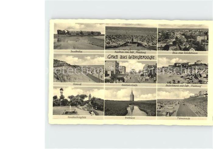 Wangerooge Nordseebad Inselbahn Strand Hindenburgplatz