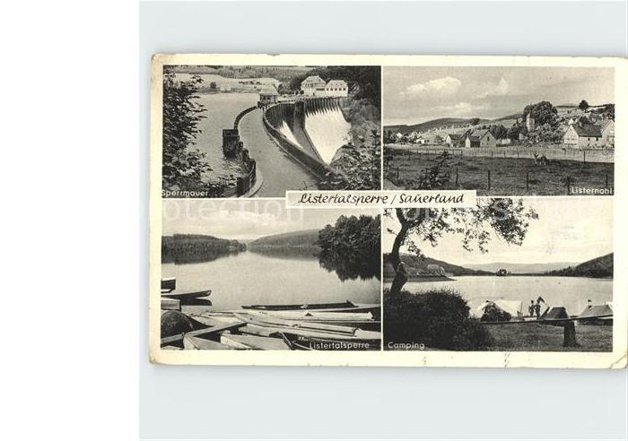 Listertalsperre Sperrmauer Camping Listernohl