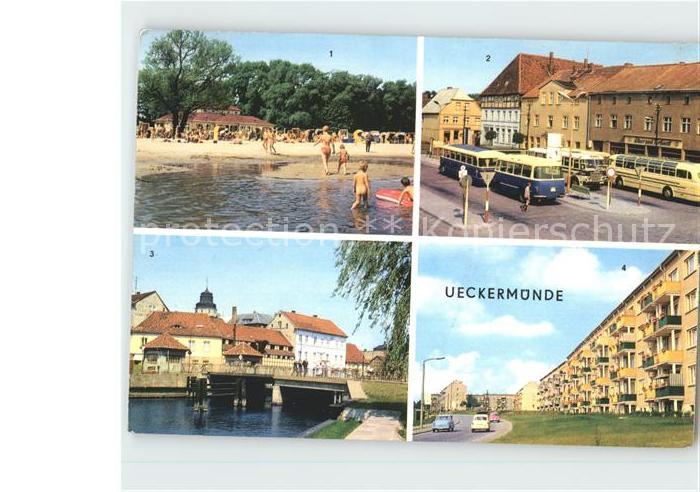 Ueckermuende Mecklenburg Vorpommern Haffbad Karl-Marx-Platz Hafen Neubauten