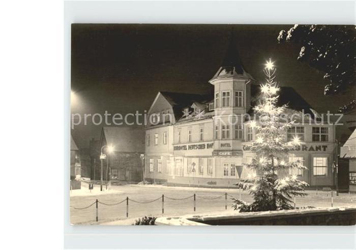 Tabarz Kurhotel Deuscher Hof Platz Friedens Weihnachtsbaum