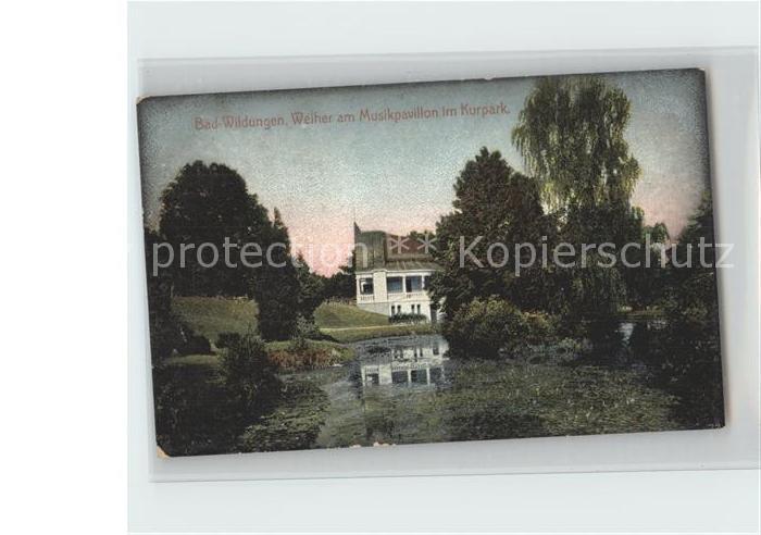 Bad Wildungen Weiher Musikpavillon Kurpark