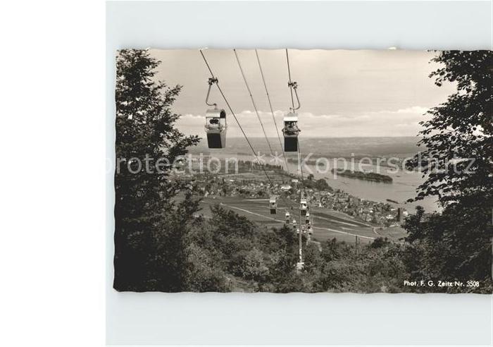 Foto Zeitz F.G. Nr. 3508 Seilbahn Ruedesheim am Rhein