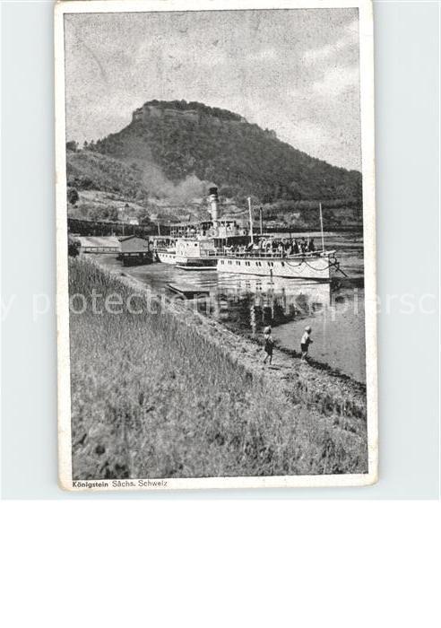 Dampfer Seitenrad Koenigstein Saechsische Schweiz