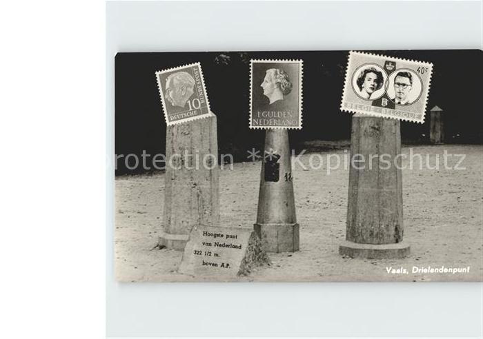 Grenze Douane Zoll Vaals Drielandenpunt Briefmarken