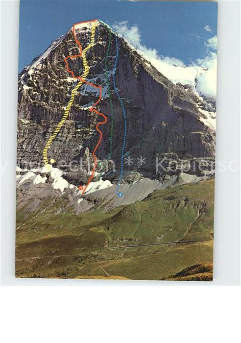 Bergsteigen Klettern Eiger-Nordwand Route