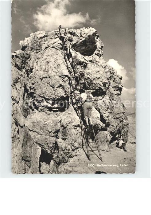 Bergsteigen Klettern Heilbronnerweg Leiter Allgaeuer Alpen