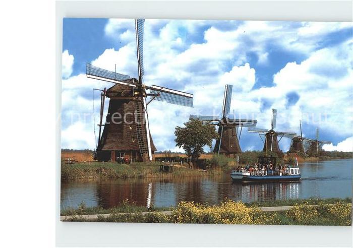 Windmuehle Kinderdijk  Boot