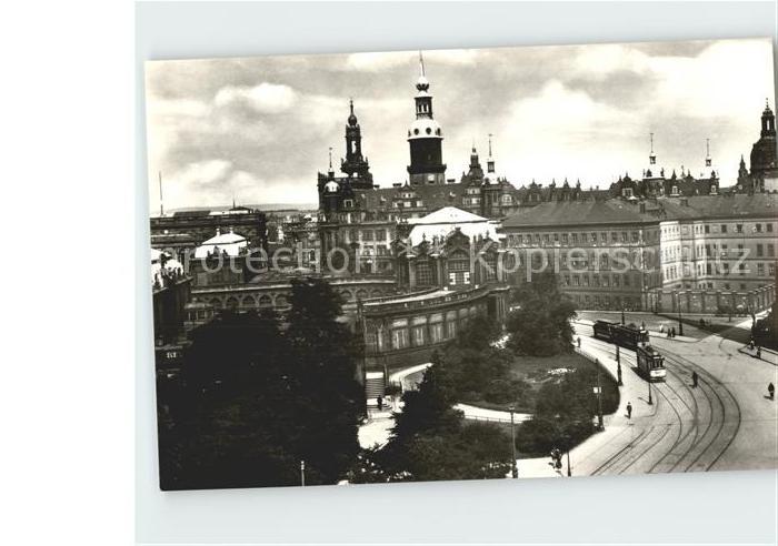 Strassenbahn Dresden Sophienstrasse Zwinger Taschenbergpalais