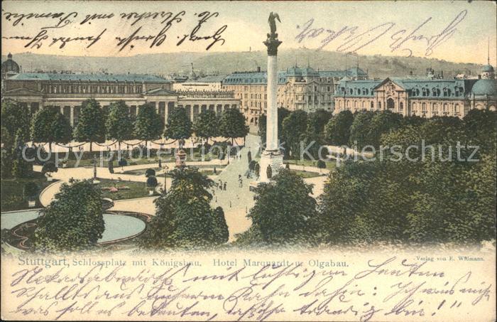 STUTTGART  CITY Schlossplatz Koenigsbau Hotel Marquardt Olgabau