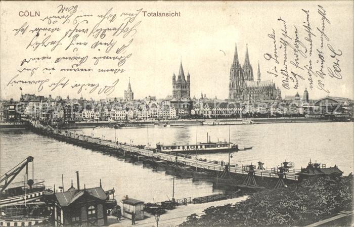 Koeln Rhein Bruecke Hafen Muenster