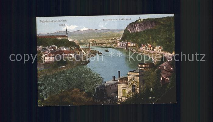 Tetschen-Bodenbach Boehmen Schloss Bergrestaurant Schaeferwand