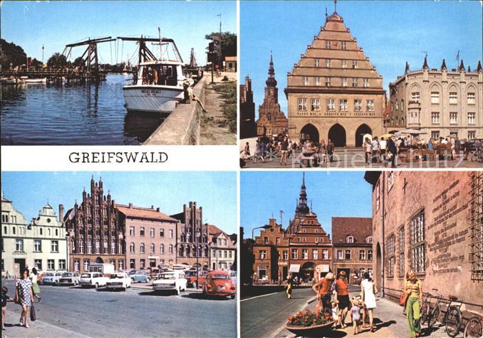 Greifswald Mecklenburg Vorpommern Wiecker Bruecke Rathaus Platz Freundschaft Mar