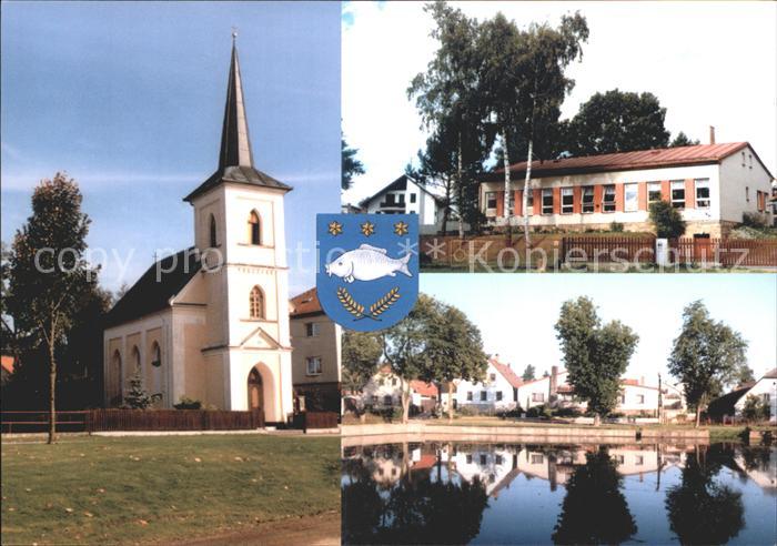 Vatin Wattin Kirche Teich Gebaeude