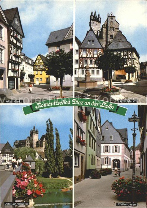 Diez Lahn Alter Markt alte Lahnbruecke Pfaffengasse